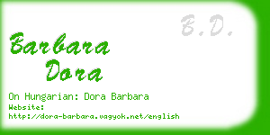 barbara dora business card